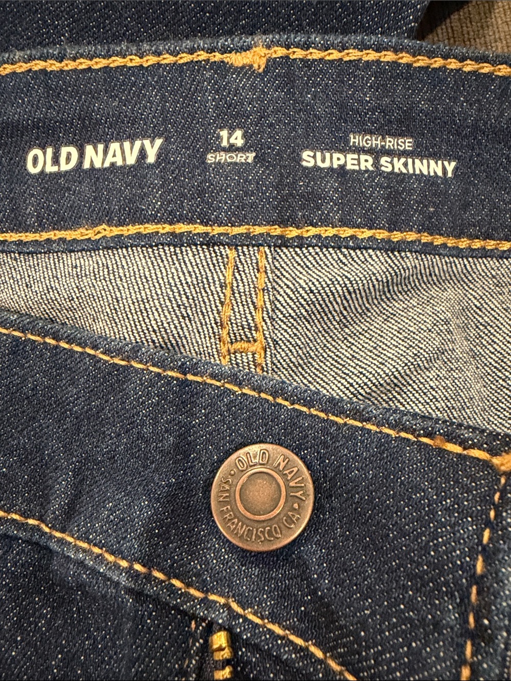 Old Navy High Rise Super Skinny Jeans - Size 14 Short - NWT!! blue 14S new plus - Picture 5 of 7